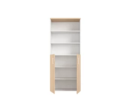 Шкаф комбинированный, регулируемые опоры, 6 уровней 900x420x2100 RM155-90x41 Вяз Швейцарский светлый/Белый