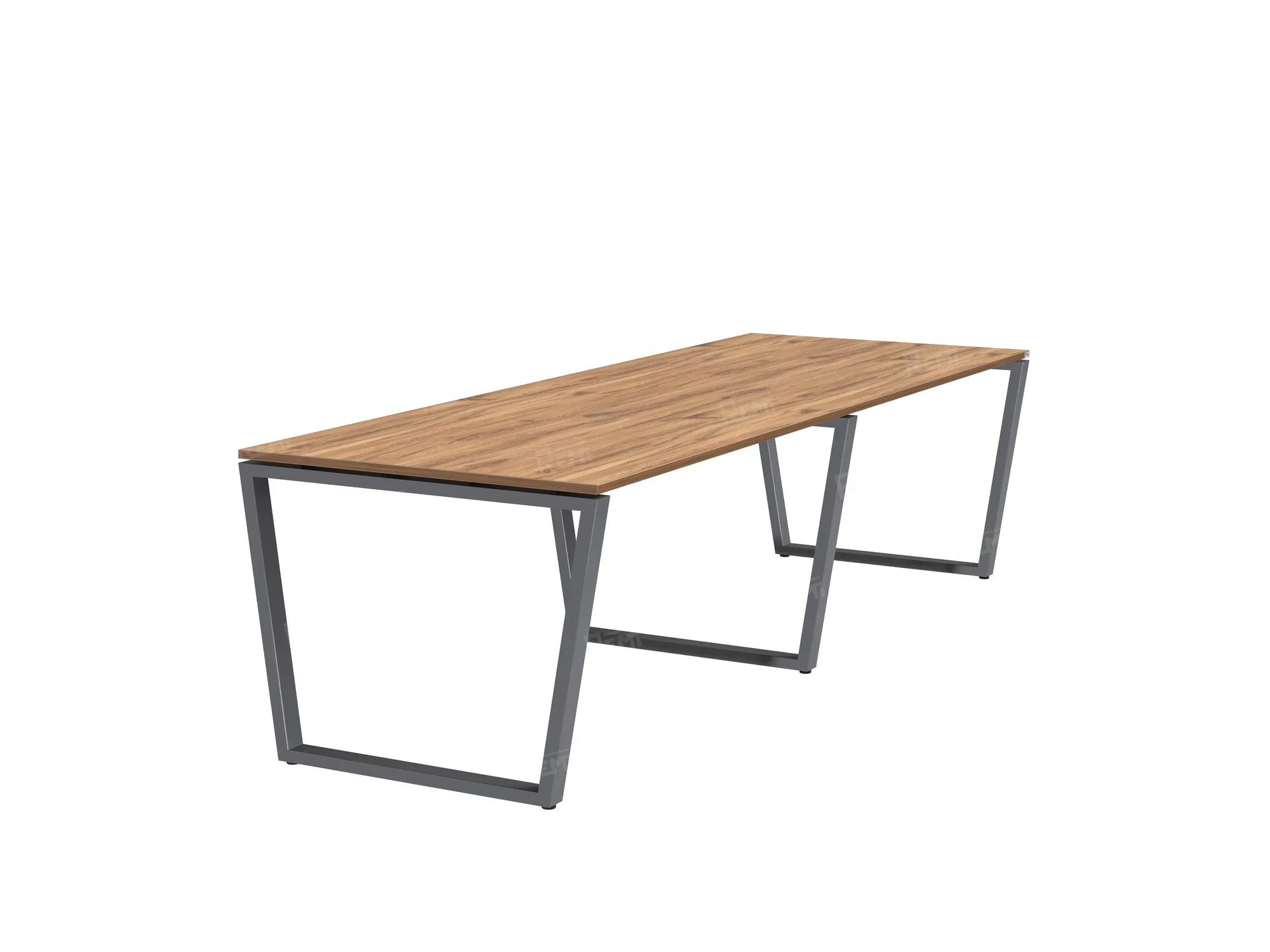 Cтол для переговоров, на V-обазном каркасе 2200x1450x750 RM082-220x145 Дуб Юстус/Серый