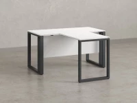 Стол с брифингом на О-образных опорах с экраном ЛДСП RM046-12x8 1200x2000x750 Белый/Серый