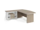 BRL RB070-160x200L Стол руководителя угловой L с тумбой 2 ящика 1600х2000х760 Шорвуд/Белый