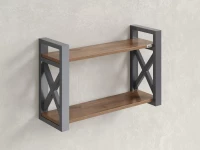 Полка настенная 900x200x500 RM196-90x20 Дуб Юстус/Серый