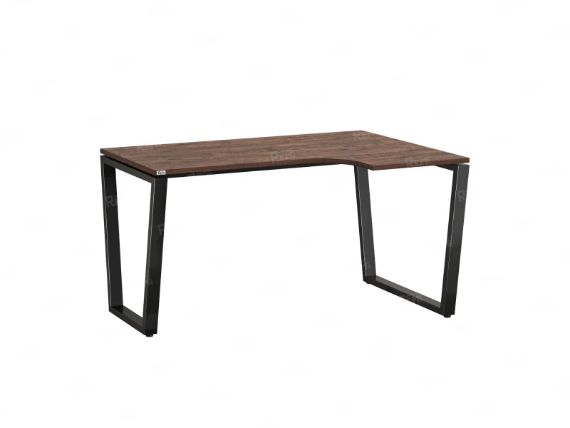 Стол угловой, U-опора, правый 1800x800/1000x750, RM050-18x8-10 Дуб Апрельский шоколад/Черный