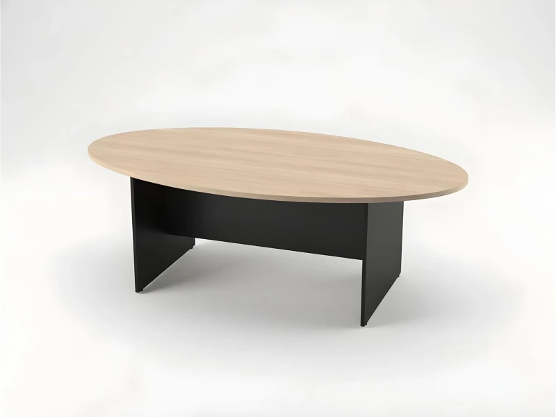 BRL RB007-240х120 Конференц-стол овальный 2400х1200х740 Акация/Черный