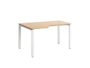 Стол угловой, П-опора, левый 1400x700/900x750, RM053-14x7-9 Вяз Швейцарский светлый/Белый