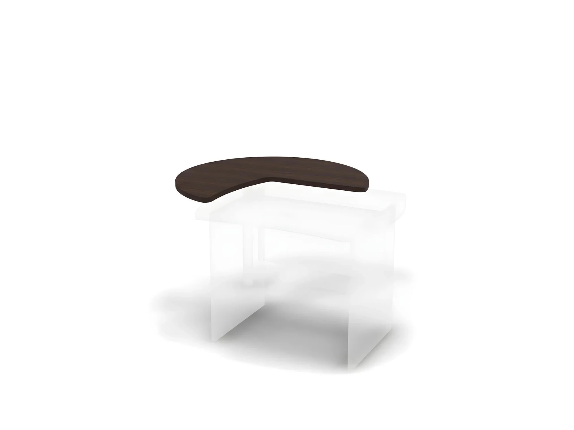 BRL RB024-109х107L Приставной элемент для стола 85 см (без опоры) ЛЕВЫЙ 1090х1070х28 Венге