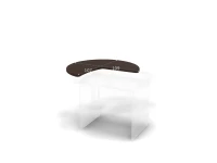 BRL RB024-109х107L Приставной элемент для стола 85 см (без опоры) ЛЕВЫЙ 1090х1070х28 Венге