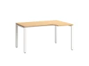 Стол угловой, П-опора, правый 1800x700/900x750, RM052-18x7-9 Вяз Швейцарский светлый/Белый