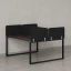 Бенч-система, 2 рабочих места, 5 тканевых экранов 1200x1200x750 RM169-3-12x12 Дуб Апрельский шоколад/Черный
