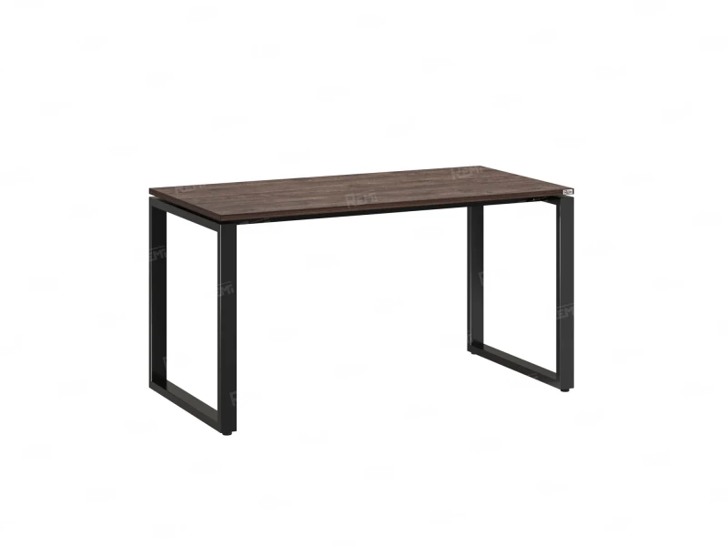 Стол прямой на O-образных опорах 1000x800x750 RM002-10x8 Дуб Апрельский шоколад/Черный