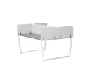 Бенч-система, 2 рабочих места, 5 тканевых экранов 1200x1200x750 RM172-3-12x12 Дуб Маувелла/Белый