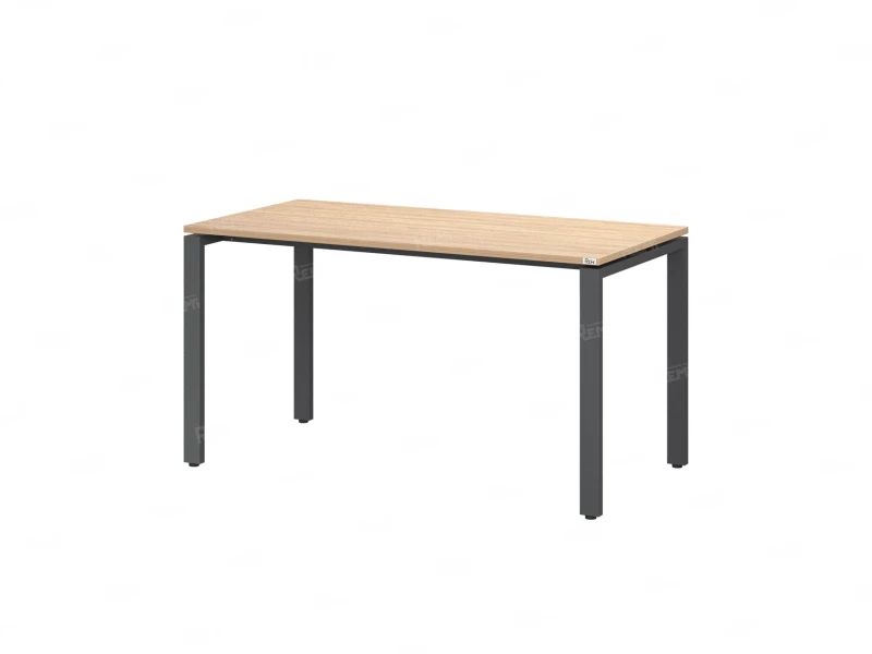 Стол прямой на П-образных опорах 1200x800x750 RM001-12x8 Вяз Швейцарский светлый/Серый