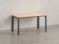 Стол прямой на П-образных опорах 1200x800x750 RM001-12x8 Вяз Швейцарский светлый/Серый