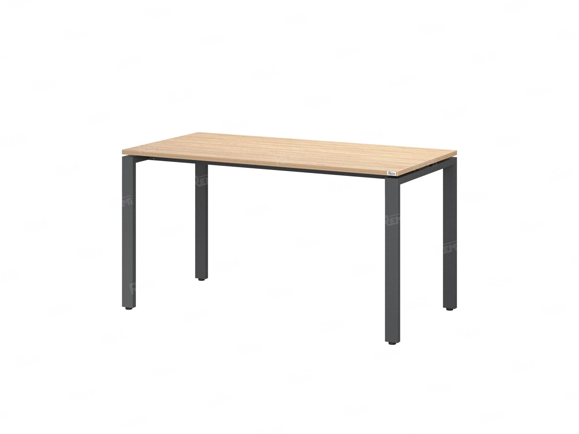 Стол прямой на П-образных опорах 1200x800x750 RM001-12x8 Вяз Швейцарский светлый/Серый