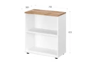 Стеллаж 730x380x832 RTD047 Вотан/Белый. Серия Тандем / Tandem. Серия Тандем / Tandem