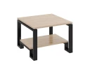 Журнальный стол с полкой 800x800x550 RM181-8x8 Вяз Швейцарский светлый/Черный