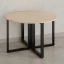 Круглый стол на О-образных опорах 1200x1200x750 RM187-12x12 Вяз Швейцарский светлый/Черный