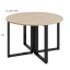 Круглый стол на О-образных опорах 1200x1200x750 RM187-12x12 Вяз Швейцарский светлый/Черный
