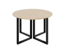 Круглый стол на О-образных опорах 1200x1200x750 RM187-12x12 Вяз Швейцарский светлый/Черный