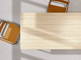 Стол прямой с тумбой L, ЛДСП экран, О-опора 1400x600x750 RM013L-14x6 Вяз Швейцарский светлый/Серый