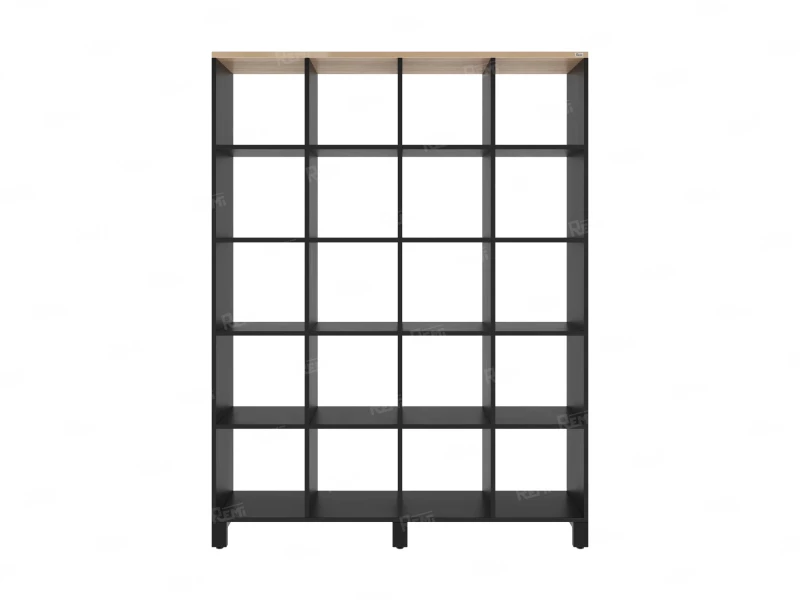 Стеллаж, 20 ячеек 1500х370х1980 RM144-150x37 Вяз Швейцарский светлый/Черный
