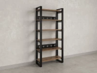 Стеллаж, 6 уровней 900x370x1920 RM132-90x37 Дуб Юстус/Черный