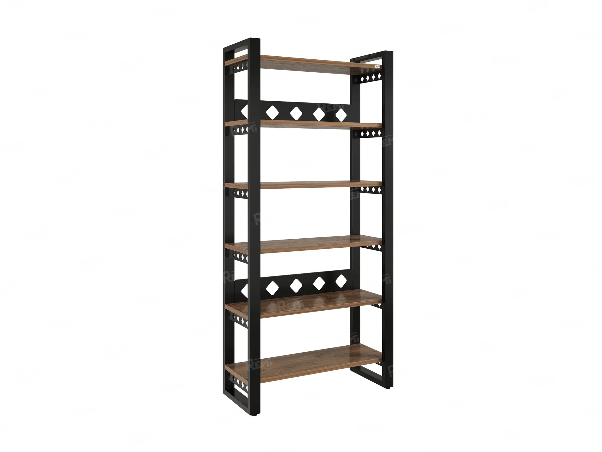 Стеллаж, 6 уровней 900x370x1920 RM132-90x37 Дуб Юстус/Черный