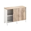 Низкий шкаф-купе 1200x420x850 RM124-120x42 Дуб Маувелла/Белый