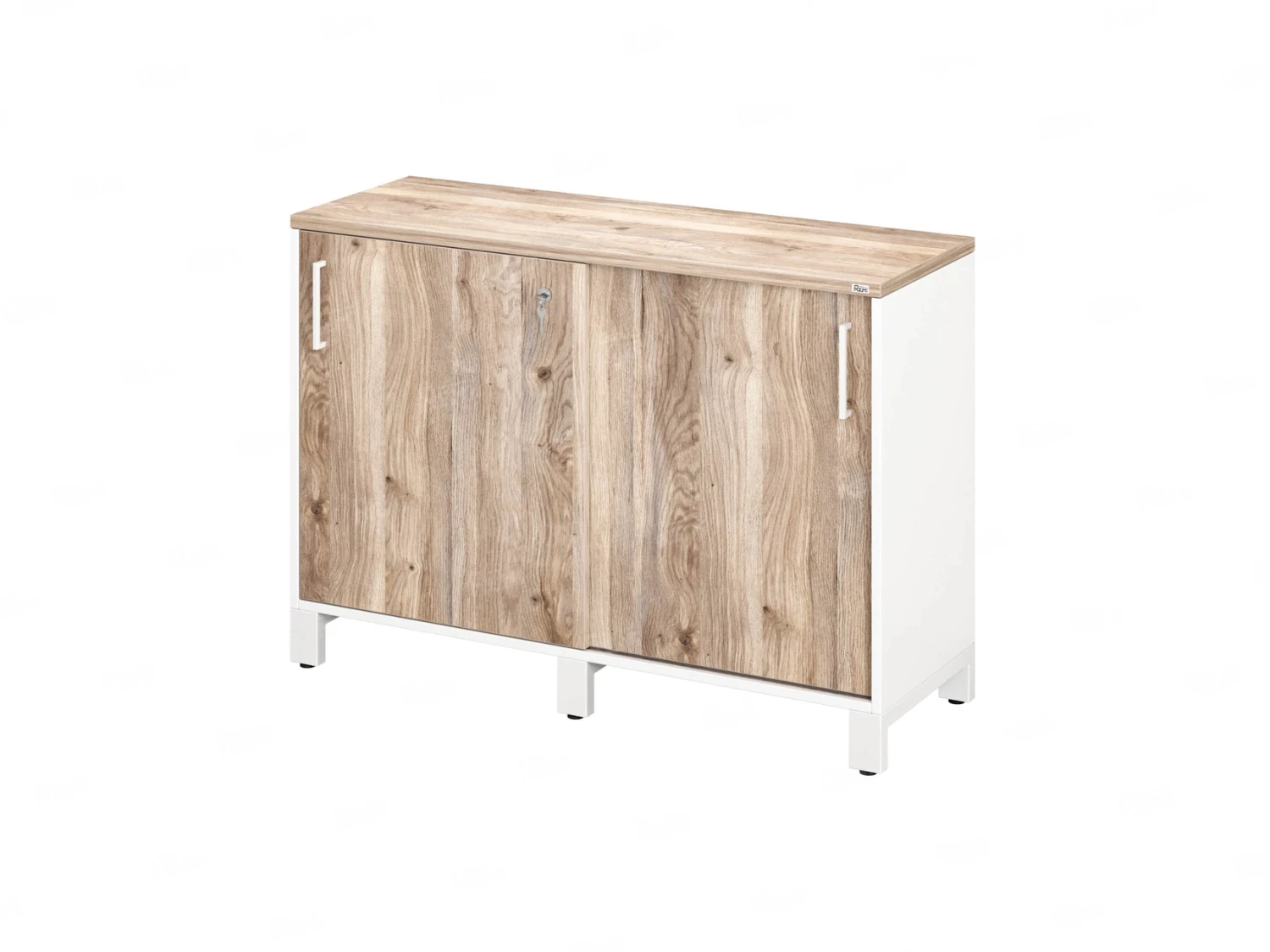 Низкий шкаф-купе 1200x420x850 RM124-120x42 Дуб Маувелла/Белый