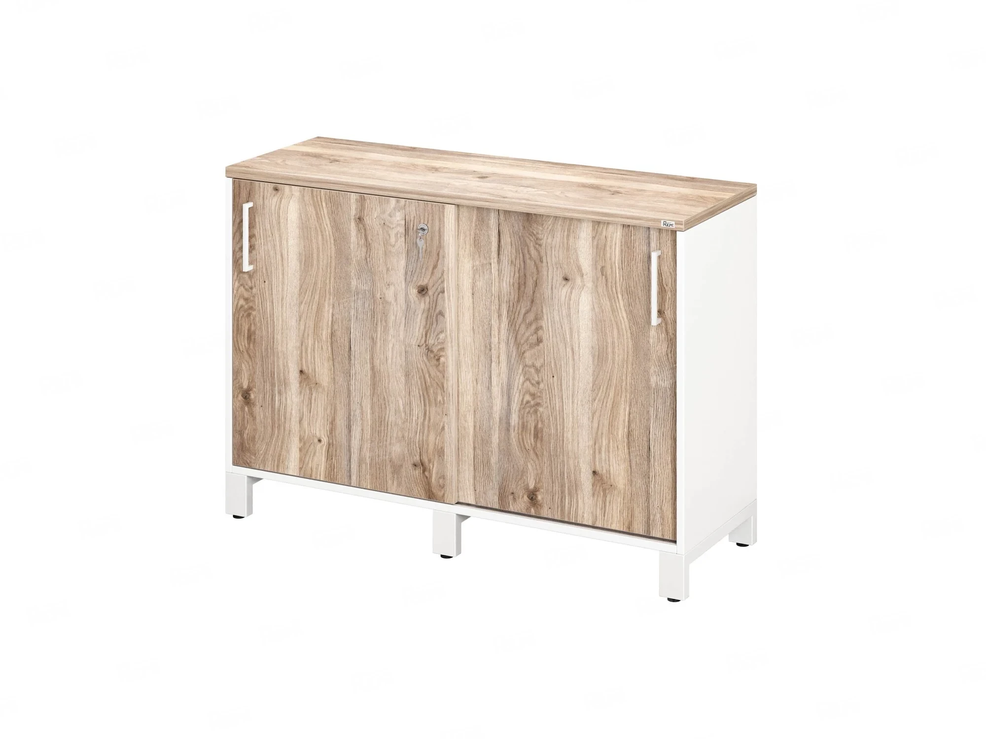 Низкий шкаф-купе 1200x420x850 RM124-120x42 Дуб Маувелла/Белый