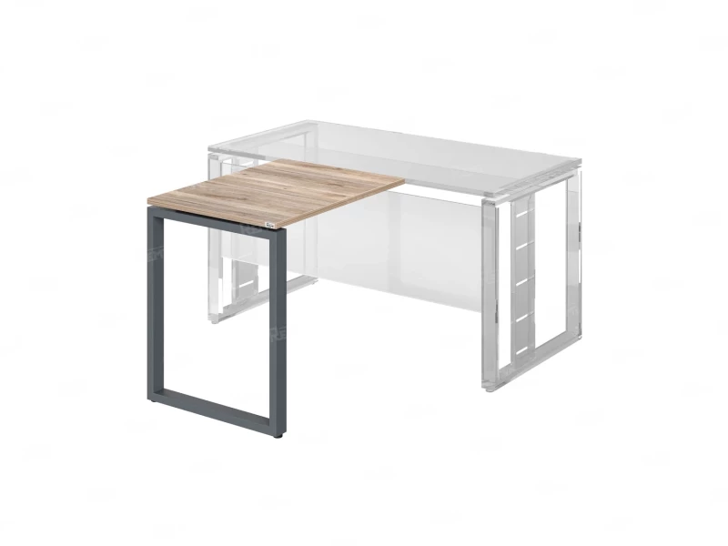 Брифинг прямой, с парящей столешнецей, на О-образном каркасе 1400x800x750 RM072-14x8 Дуб Маувелла/Серый