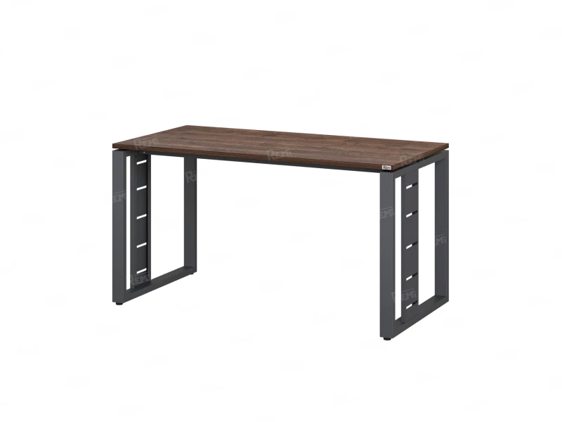 Стол прямой на О-образных опорах 1400x900x750 RM040-14x9 Дуб Апрельский шоколад/Серый