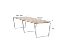Cтол для переговоров, на V-обазном каркасе 2300x1450x750 RM082-230x145 Дуб Маувелла/Белый