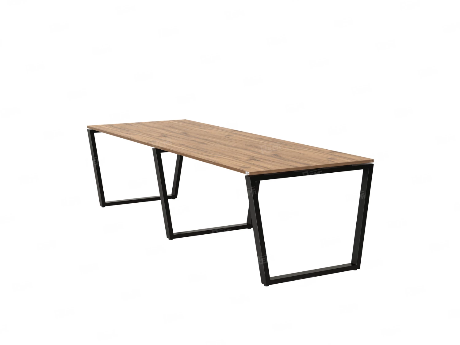 Cтол для переговоров, на V-обазном каркасе 2500x1400x750 RM082-250x140 Дуб Юстус/Черный