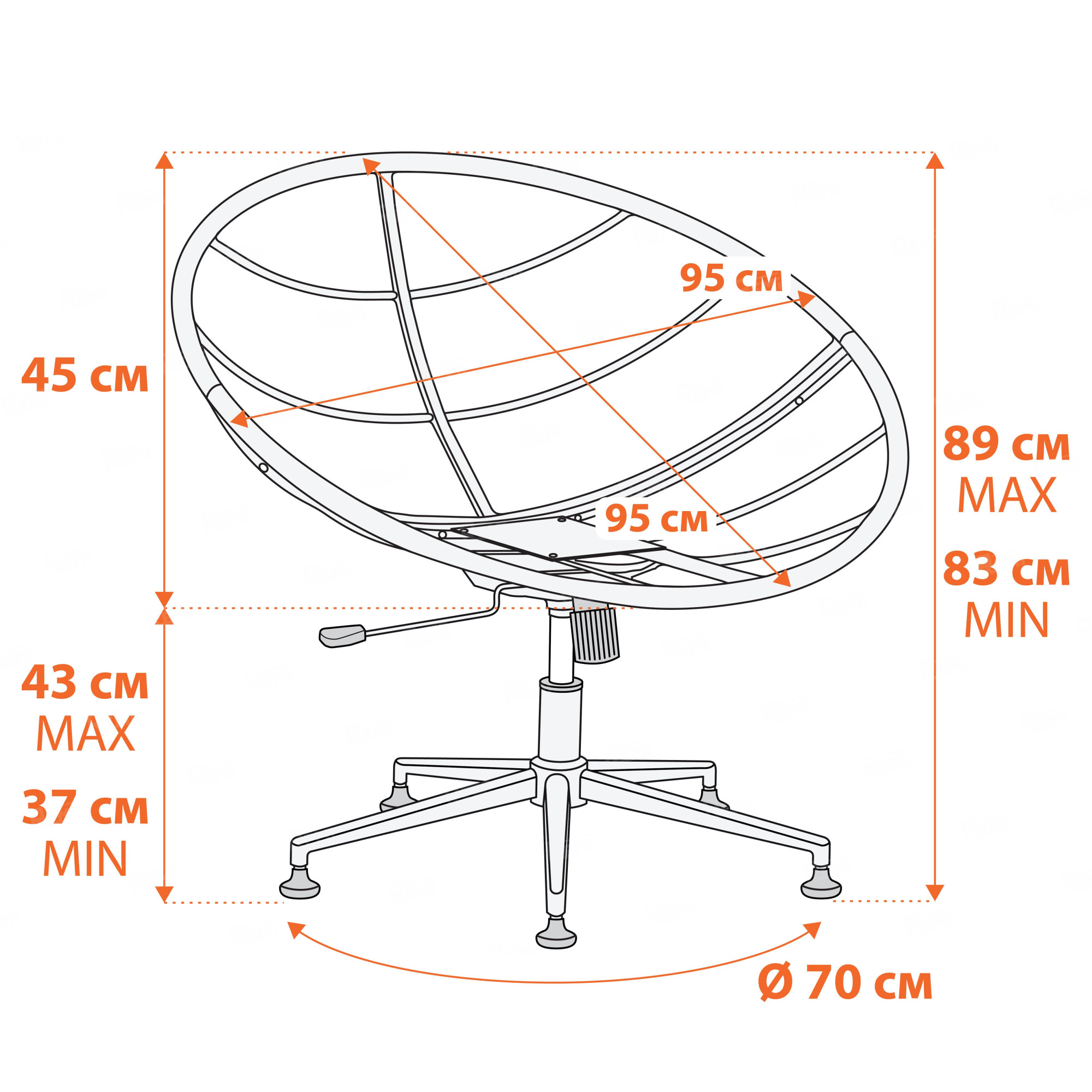 Кресло CLOUDE Коричневый/Коричневый, Ткань (арт. 21514)