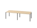 Cтол для переговоров, на П-образном каркасе 2000x1250x750 RM080-200x125 Вяз Швейцарский светлый/Серый