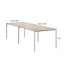 Cтол для переговоров, на П-образном каркасе 2200x1200x750 RM080-220x120 Дуб Маувелла/Белый