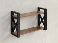 Полка настенная 900x200x500 RM196-90x20 Дуб Юстус/Черный