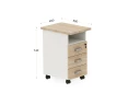 BRL RB091-45х58L Тумба приставная левая 450х580х740 Акация/Белый
