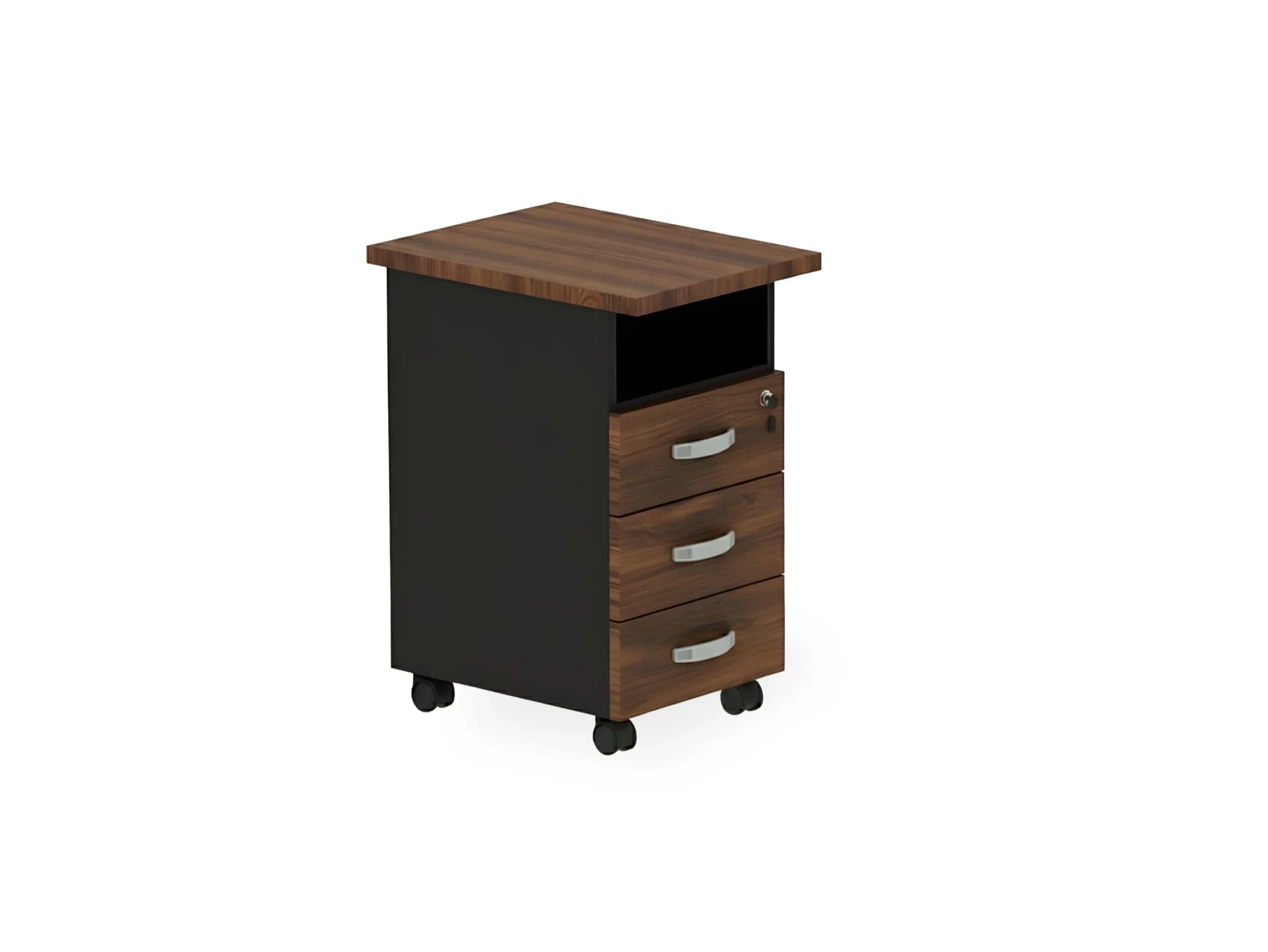 BRL RB091-45х58L Тумба приставная левая 450х580х740 Орех Вармия/Черный