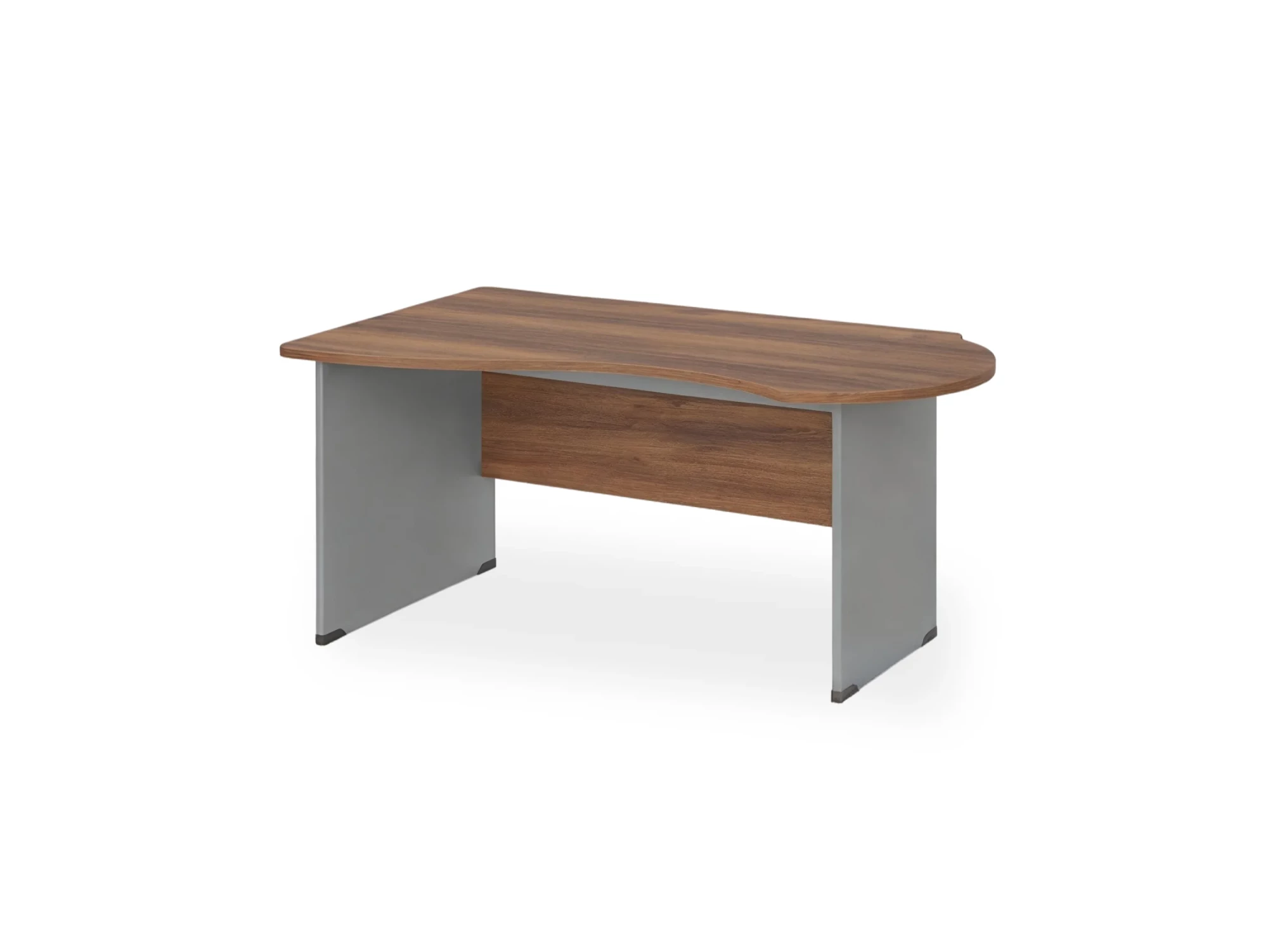 BRL RB004-140х80L Стол асимметричный левый 1400х800х740 Орех Вармия/Серый вулкан-кий