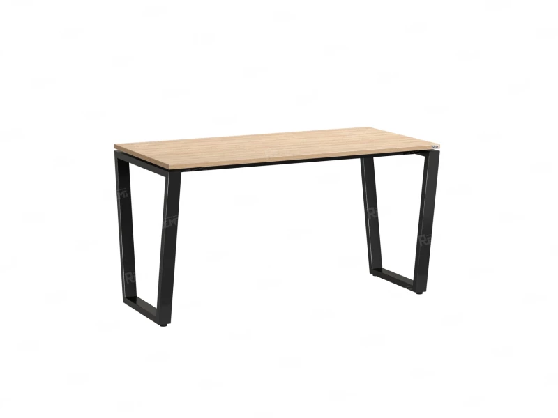 Стол прямой на U-образных опорах 1400x800x750 RM003-14x8 Вяз Швейцарский светлый/Черный