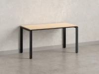 Стол прямой на П-образных опорах 1200x800x750 RM001-12x8 Вяз Швейцарский светлый/Черный