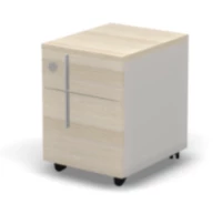 Тумба 1 ящик RAC021к + 1 файлбокс, левая 40,8x50x55,7см Сосна Аланд/Серый камень, Серия Аккорд / Accord
