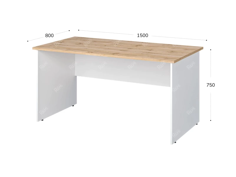 Стол прямоугольный 1500x800x750 RTD034 Вотан/Белый