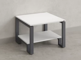 Журнальный стол с полкой 1200x600x550 RM181-12x6 Белый/Серый