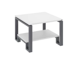Журнальный стол с полкой 1200x600x550 RM181-12x6 Белый/Серый
