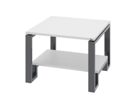 Журнальный стол с полкой 1200x600x550 RM181-12x6 Белый/Серый