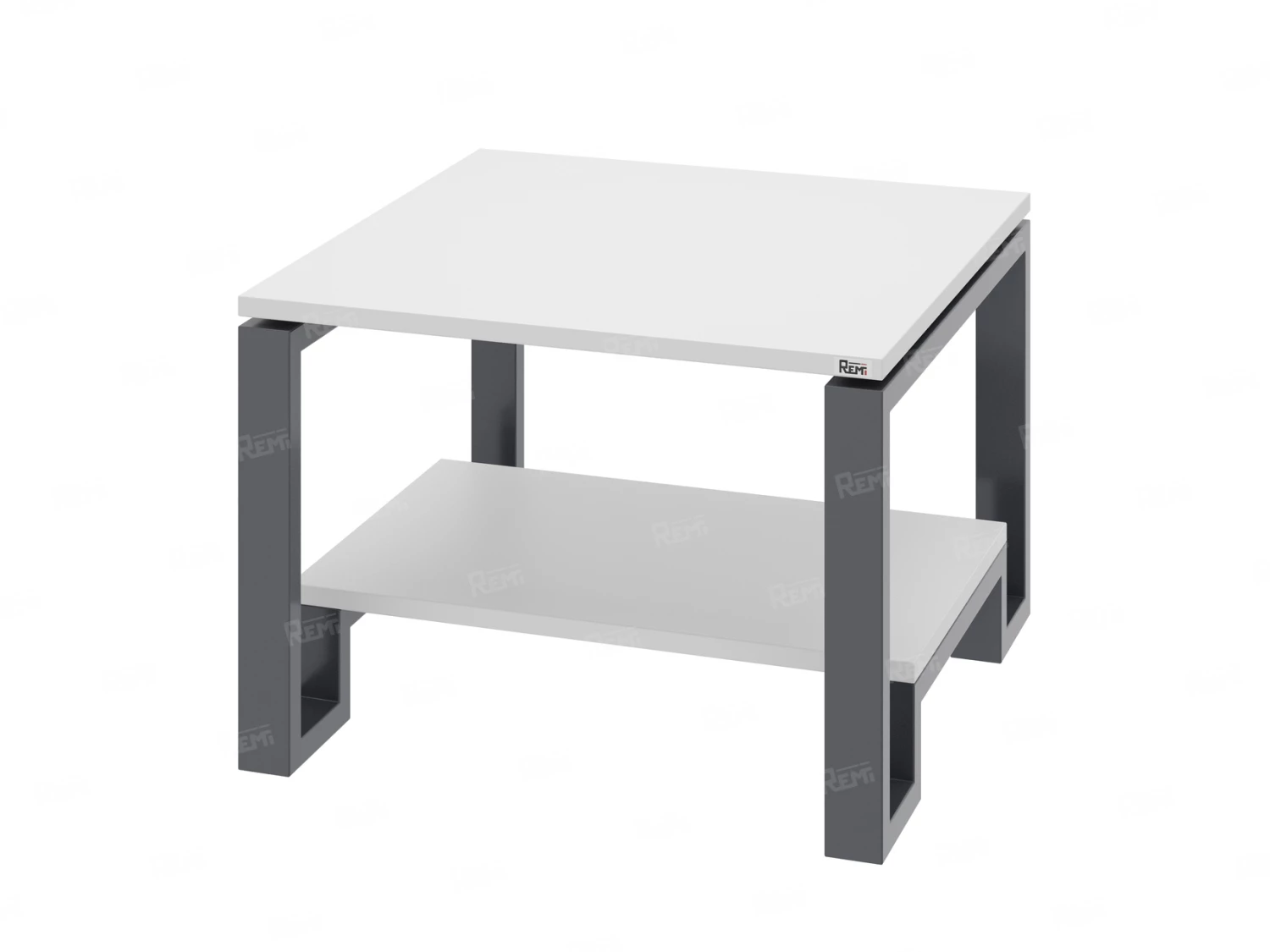 Журнальный стол с полкой 1200x600x550 RM181-12x6 Белый/Серый