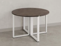 Круглый стол на О-образных опорах 1200x1200x750 RM187-12x12 Дуб Апрельский шоколад/Белый