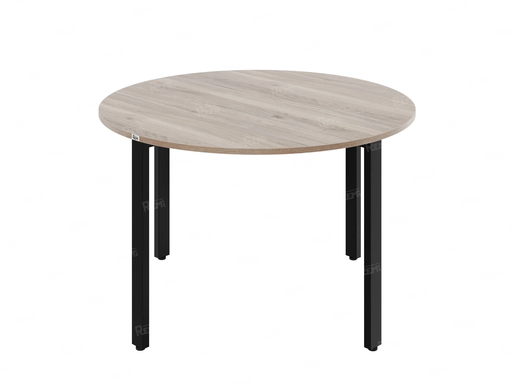 Круглый стол на П-образных опорах 1700x1700x750 RM186-17x17 Дуб Маувелла/Черный